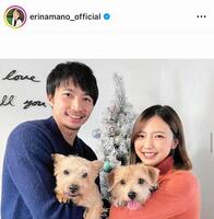 ２１年のＸマス。真野恵里菜のインスタグラム＠ｅｒｉｎａｍａｎｏ＿ｏｆｆｉｃｉａｌ（２１年１２月２５日付）より