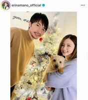 ２０年のＸマス。真野恵里菜のインスタグラム＠ｅｒｉｎａｍａｎｏ＿ｏｆｆｉｃｉａｌ（２０年１２月２５日付）より