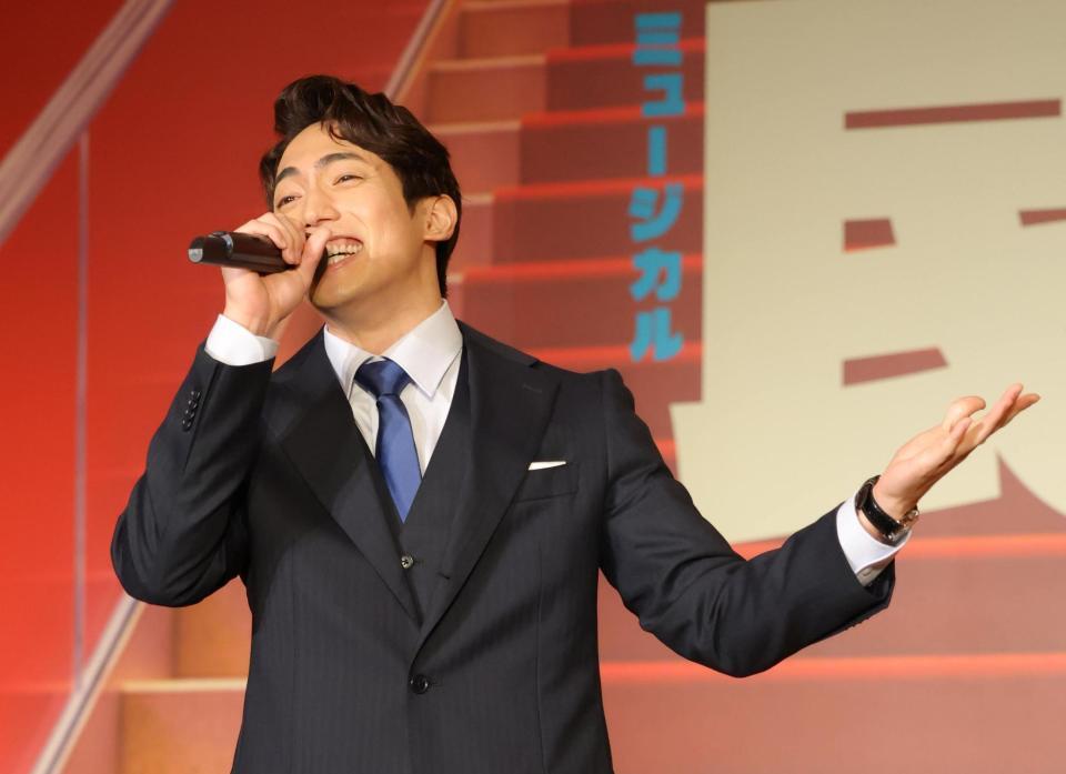 美声を響かせる有澤樟太郎（撮影・吉澤敬太）