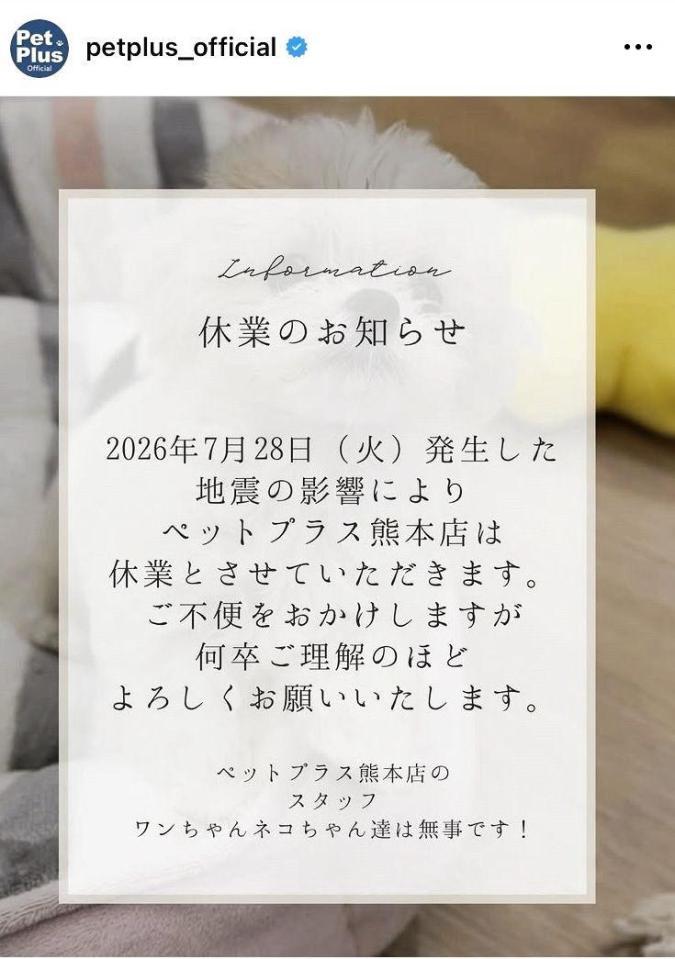 ペットプラスのインスタグラム（ｐｅｔｐｌｕｓ＿ｏｆｆｉｃｉａｌ）より