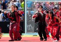スペイン－アルゼンチン戦のハーフタイムショーに出演したＢＴＳ＝ニューヨーク（共同）、２０日