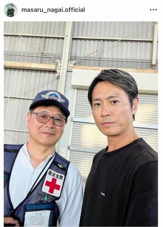 機内で。永井大のインスタグラム＠ｍａｓａｒｕ＿ｎａｇａｉ．ｏｆｆｉｃｉａｌ（７月３１日付）より 
