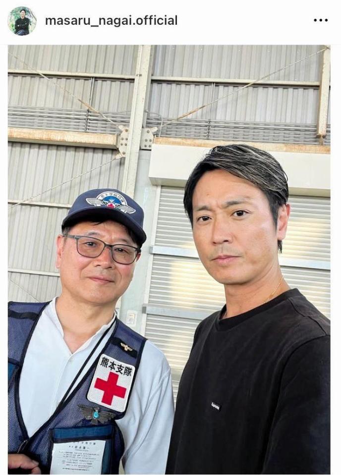 機内で。永井大のインスタグラム＠ｍａｓａｒｕ＿ｎａｇａｉ．ｏｆｆｉｃｉａｌ（７月３１日付）より 