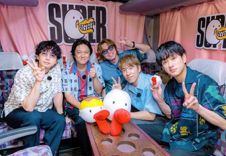 カンテレの特番に出演するＳＵＰＥＲ　ＥＩＧＨＴの（左から）大倉忠義、丸山隆平、安田章大、村上信五、横山裕