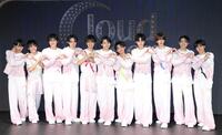 公演初日を前に意気込みを語ったＣｌｏｕｄ　ｔｅｎのメンバーたち。（左から）松尾帆高、興梠大和、北凪晴、濱屋元希、阿部晴仁、福嶋涼斗、平石愛葵、渡邊絢斗、根本純志、稲葉斗真、宇治斗真（撮影・伊藤笙子）