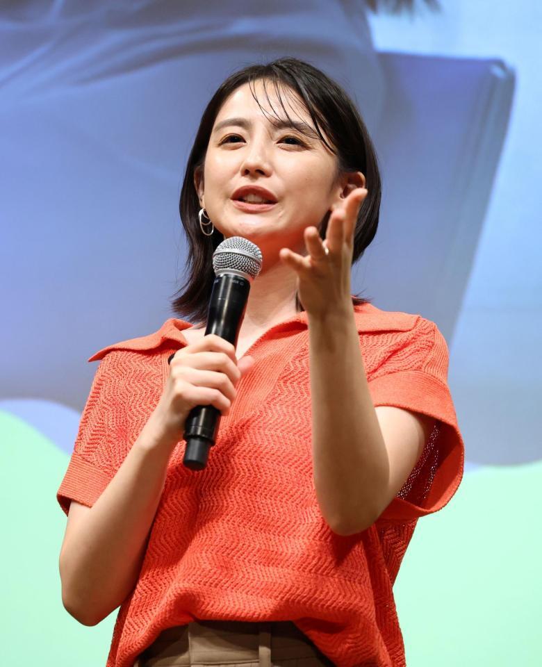 会見を行ったフジテレビ・宮司愛海アナウンサー（撮影・石井剣太郎）