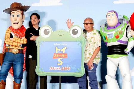 日本版声優を務める唐沢寿明（左）、所ジョージ