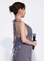 結婚発表後初めて報道陣の前に姿を見せた田中みな実（撮影・伊藤笙子）