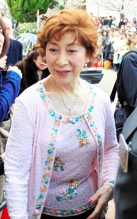 宝塚１００周年記念式典に出席した寿美花代＝２０１４年４月