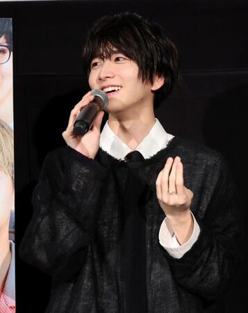 映画「口に関するアンケート」ティーチイン舞台あいさつに登場した板垣李光人＝東京・新宿ピカデリー（撮影・伊藤笙子）