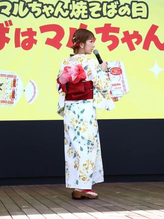 「焼きそばはマルちゃん　２０２６」発表会に浴衣で登場した辻希美