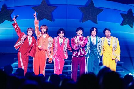 全国ツアー初日を迎えたＭＡＴＳＵＲＩの（左から）松岡卓弥、渡辺真、小野寺翼、鈴木渉、柳田優樹、橋爪健二＝名古屋・Ｎｉｔｅｒｒａ日本特殊陶業市民会館ビレッジホール