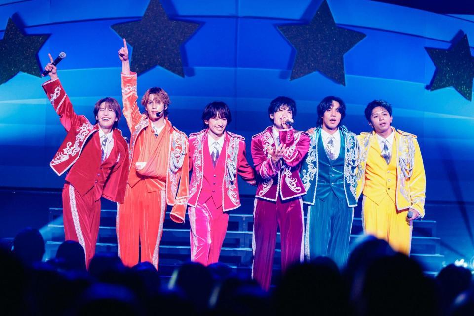 全国ツアー初日を迎えたＭＡＴＳＵＲＩの（左から）松岡卓弥、渡辺真、小野寺翼、鈴木渉、柳田優樹、橋爪健二＝名古屋・Ｎｉｔｅｒｒａ日本特殊陶業市民会館ビレッジホール