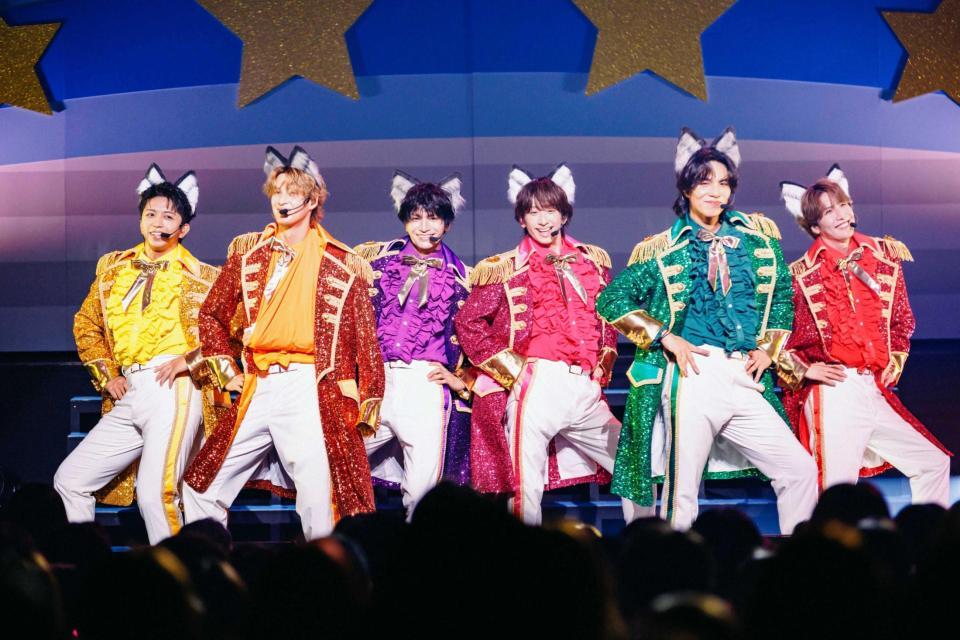 全国ツアー初日を迎えたＭＡＴＳＵＲＩの（左から）橋爪健二、渡辺真、鈴木渉、小野寺翼、柳田優樹、松岡卓弥