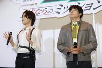 登壇した今井竜太郎（左）と秋谷郁甫（撮影・吉澤敬太）