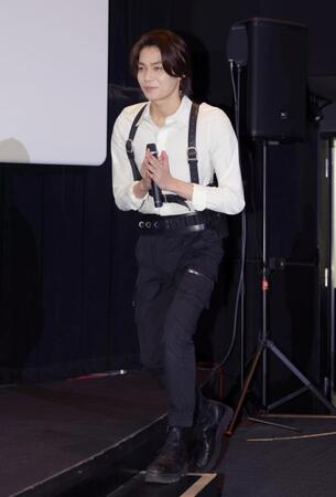 登壇する今井竜太郎（撮影・吉澤敬太）