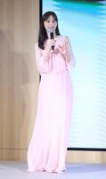 イベントに登場した中条あやみ（撮影・佐々木彰尚）