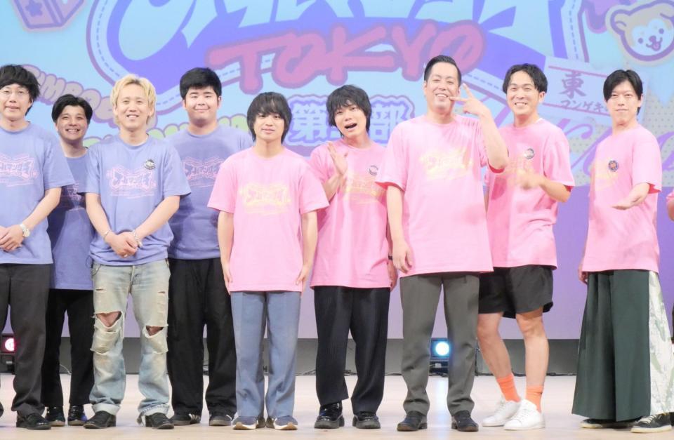 ライブに出演した（左から）大西進、ケージュ、てらうち、カンサイ、佐々木隆史、京極風斗、町田和樹、なかむらしゅん、さすけ＝東京・きゅりあん大ホール