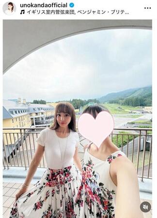 神田うののインスタグラム＠ｕｎｏｋａｎｄａｏｆｆｉｃｉａｌ（８月１０日付）より