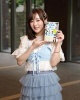 ポーズをとるＳＫＥ４８・鎌田菜月（撮影・石井剣太郎）