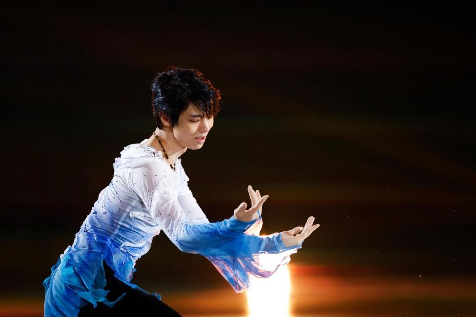 圧巻の演技を披露する羽生結弦さん