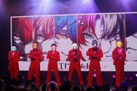 東名阪ツアーを完走した「とぅるりぷ　－　Ｔｒｕｅ＆Ｌｉｐ」の（左から）そあら、はりま、パルオ、ものくろ、つきしろやしろ。、まひろまる。＝東京・ｈａｒｅｖｕｔａｉ