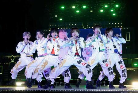 Ｌｉｅｎｅｌ．の（左から）高桑真之、森田璃空、武田創世、芳賀柊斗、高岡ミロ、近藤駿太　