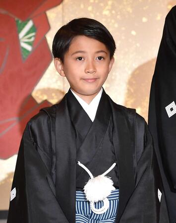 十三代目市川團十郎白猿襲名披露での堀越勸玄（２０２２年１０月撮影）