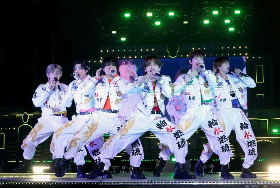 Ｌｉｅｎｅｌ．の（左から）高桑真之、森田璃空、武田創世、芳賀柊斗、高岡ミロ、近藤駿太　