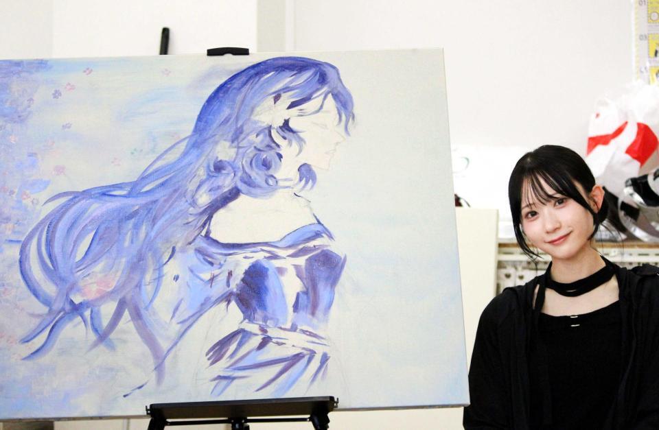 制作中の作品を見せるＲａｉｎ　Ｔｒｅｅの橋本真希