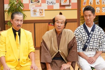 ツアー初日の手応えを語った（左から）アキ、間寛平、西川忠志