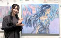 展覧会「雨の日の星空」でお披露目されたＲａｉｎ　Ｔｒｅｅ・橋本真希が描いた作品