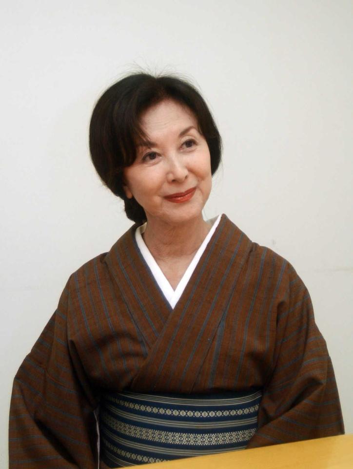デイリースポーツのインタビューを受ける岸恵子さん＝２００３年３月