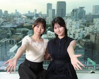 同期の新人アナとして活躍の場を広げるテレビ東京・鈴木芹里乃アナ（左）と北川莉央アナ＝東京・六本木のテレビ東京（撮影・西岡正）