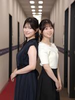 新人アナとして活躍の場を広げるテレビ東京・北川莉央アナ（左）と鈴木芹里乃アナ＝東京・六本木のテレビ東京（撮影・西岡正）