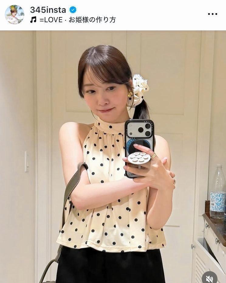 エルメスのリンディ。指原莉乃のインスタグラム＠３４５ｉｎｓｔａ（５月２８日付）より