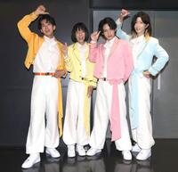 今後の抱負を語ったモナキ（左から）じん、おヨネ、ケンケン、サカイＪｒ．（撮影・伊藤笙子）