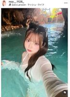 「７人揃っての初めての海外旅行！」と家族ハワイ旅を報告した長女・希空のインスタグラム＠ｎｏａ．＿．１１２６＿より