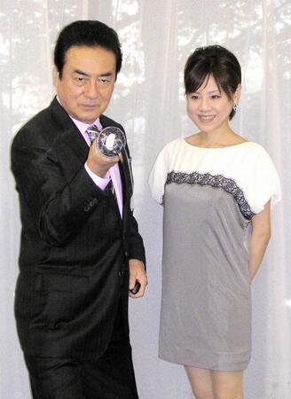 フジテレビ時代の高橋真麻と父親の高橋英樹＝２００９年
