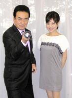 フジテレビ時代の高橋真麻と父親の高橋英樹＝２００９年