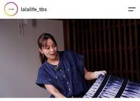 浴衣制作に挑戦した加藤ローサ。ララＬＩＦＥインスタグラム（＠ｌａｌａｌｉｆｅ＿ｔｂｓ）より。