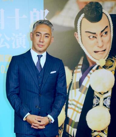 取材会に出席した市川團十郎