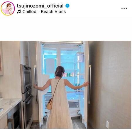 巨大な冷蔵庫にも感動。辻希美のインスタグラム＠ｔｓｕｊｉｎｏｚｏｍｉ＿ｏｆｆｉｃｉａｌより