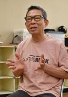 舞台に向けての意気込みや思い出を語るイモ欽トリオ・山口良一（撮影・持木克友）