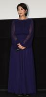舞台あいさつに登壇する、松たか子（撮影・千葉大輝）
