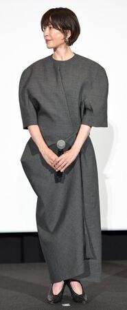 舞台あいさつに登壇する、宮沢りえ（撮影・千葉大輝）