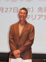 試写会に登場したパンツェッタ・ジローラモ（２７日）