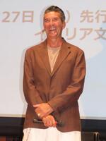 試写会に登場したパンツェッタ・ジローラモ（２７日）
