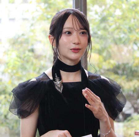 取材に応じるＲａｉｎ　Ｔｒｅｅの橋本真希