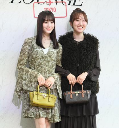 ポップアップイベントに登場した本田紗来（左）と本田望（撮影・堀内翔）